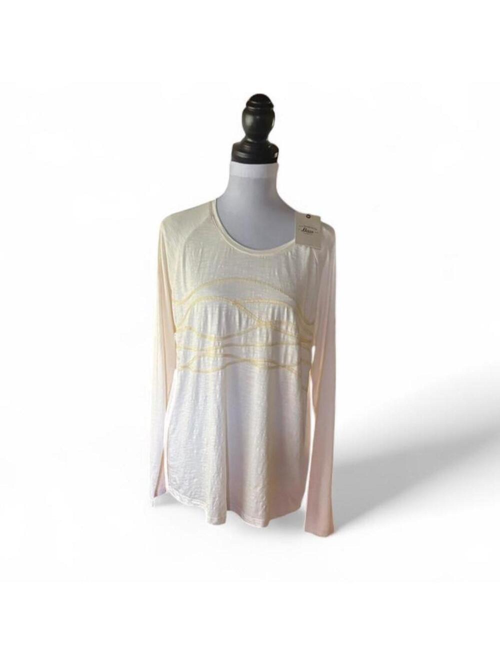 G.H. Bass & Co. Cream Long Sleeve Loose Fit Shirt Size L NWT